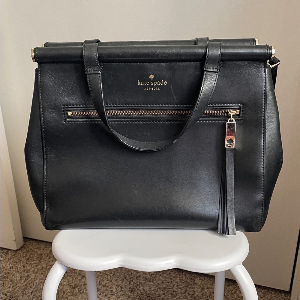 Kate Spade Black Leather Satchel